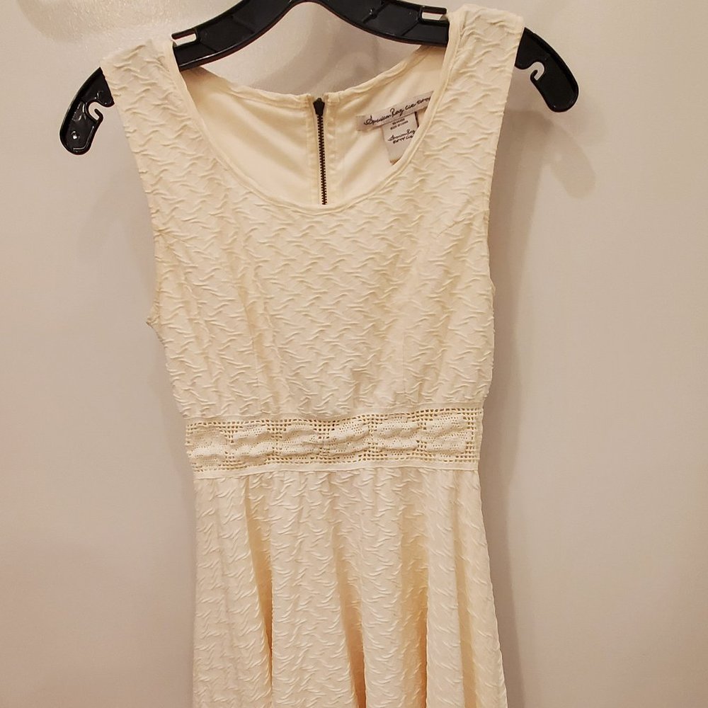 American Rag Cie Dress, Knee Length, Cream, Medium
